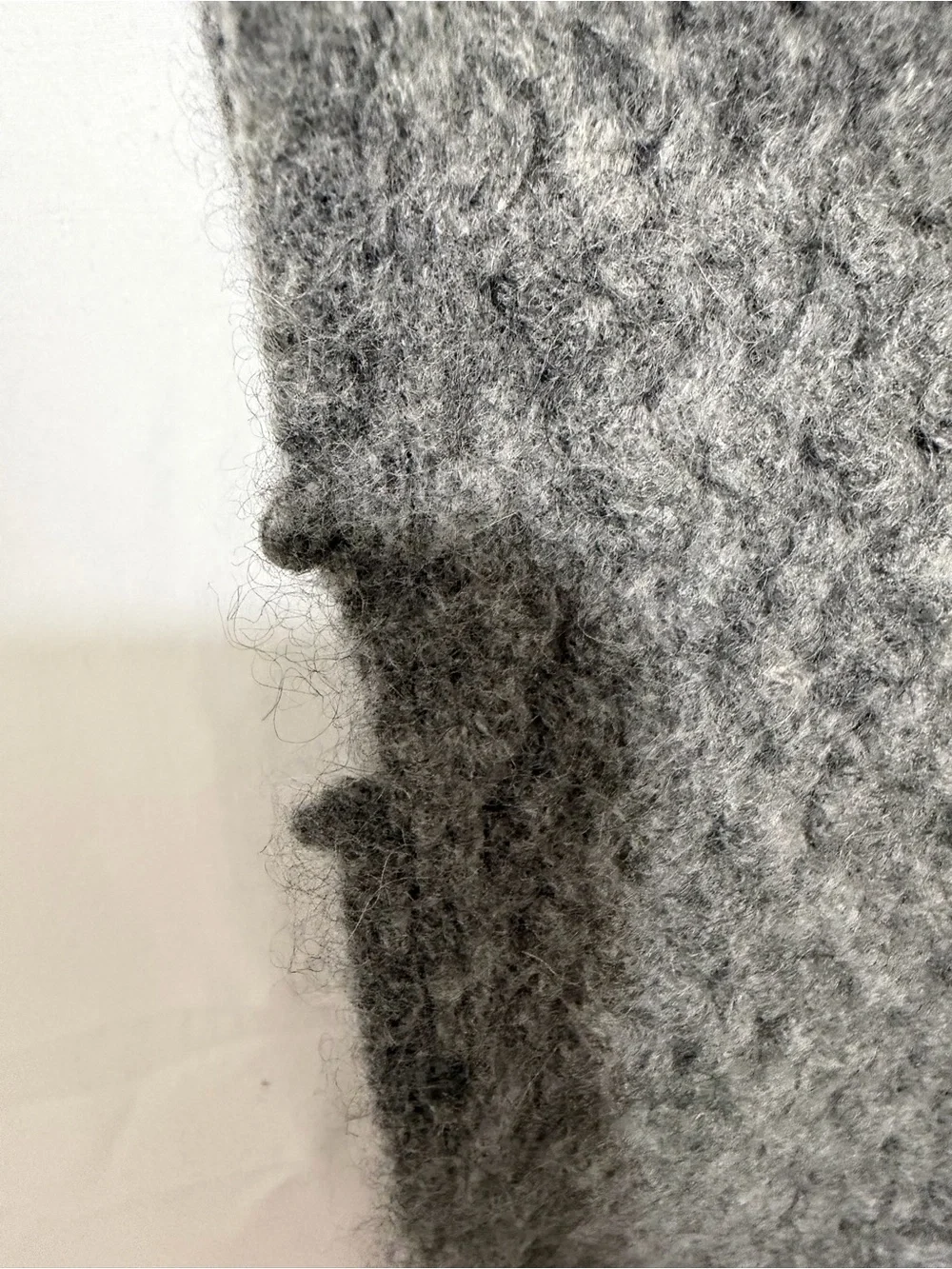 Soft Gray 100% Cashmere Knit Infinity Scarf